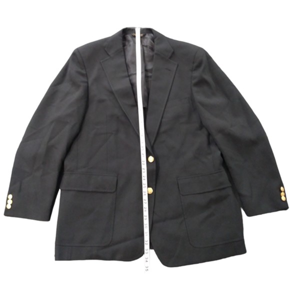 Men's Vintage John Weitz Collection 2-Button Black Blazer Jacket Sport Coat - Picture 4 of 12